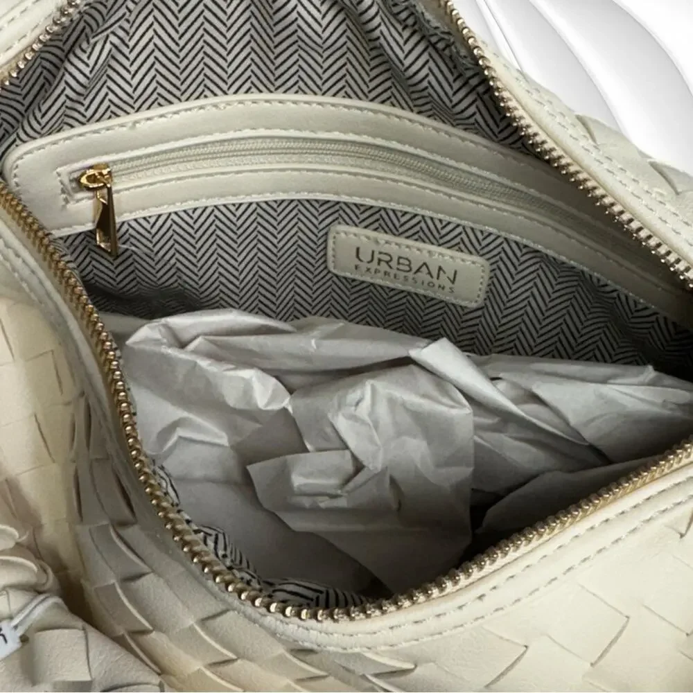 URBAN EXPRESSIONS Cream VANESSA HOBO BAG Purse